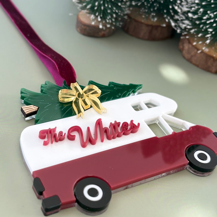 Motorhome Personalised Christmas Decoration