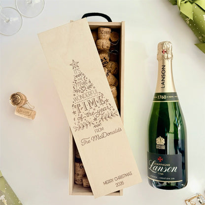 Christmas Wine Box Most Wonderful Time of the Year