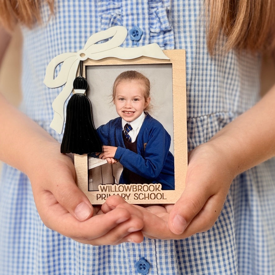 Birch Plywood School Photo Frame, Graduation Tassel Keepsake