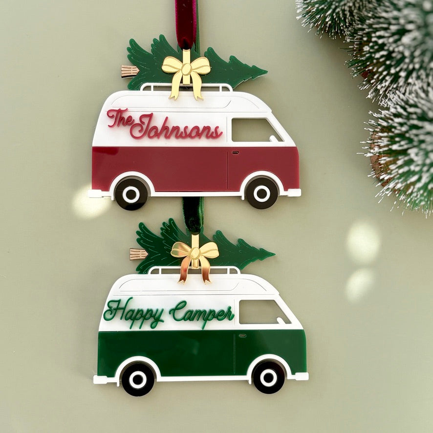 Camper Van Christmas Ornament