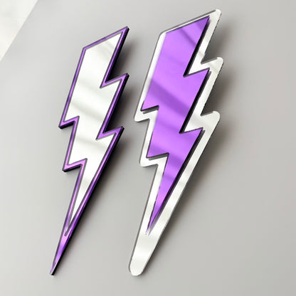 Lightning Bolt Mirrored Wall Art