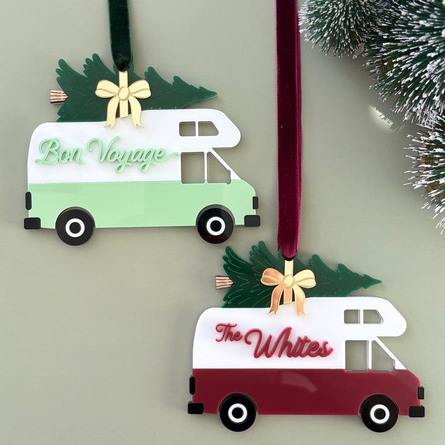 Motorhome Personalised Christmas Decoration