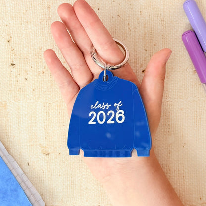 Class Of 2026 Jumper Bag Tag, Backpack Charm Keychain