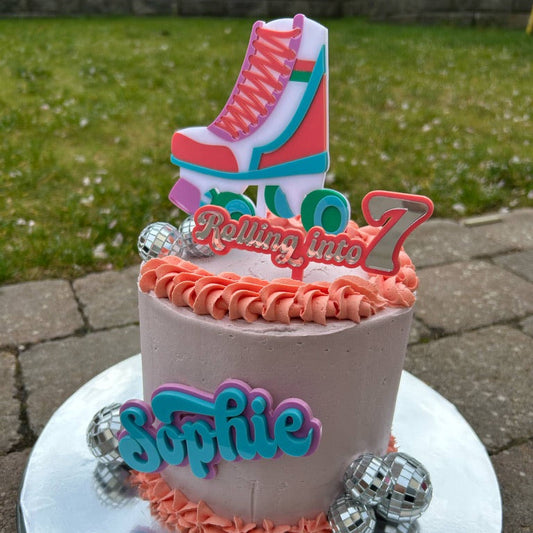 Roller Skate Birthday Cake Topper