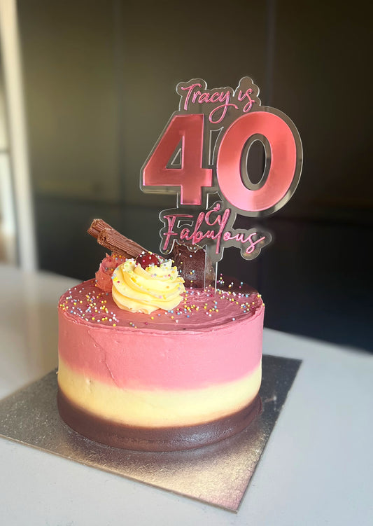 Name & Number..is Fabulous Cake Topper
