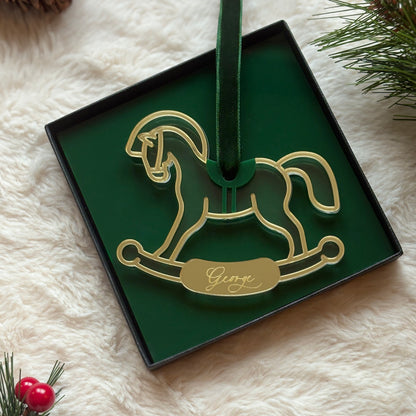Rocking Horse Personalised Name Ornament