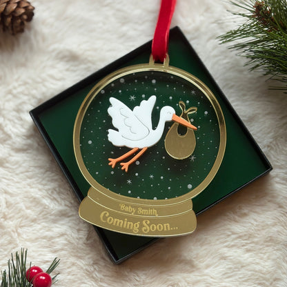 Baby Arrival Stork Ornament