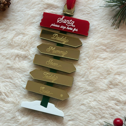 Northpole Signpost Ornament