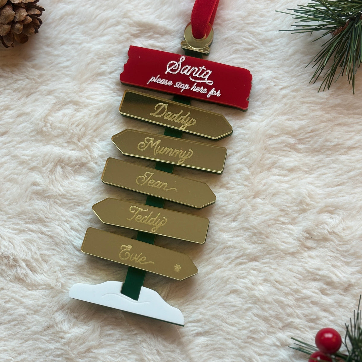 Northpole Signpost Ornament