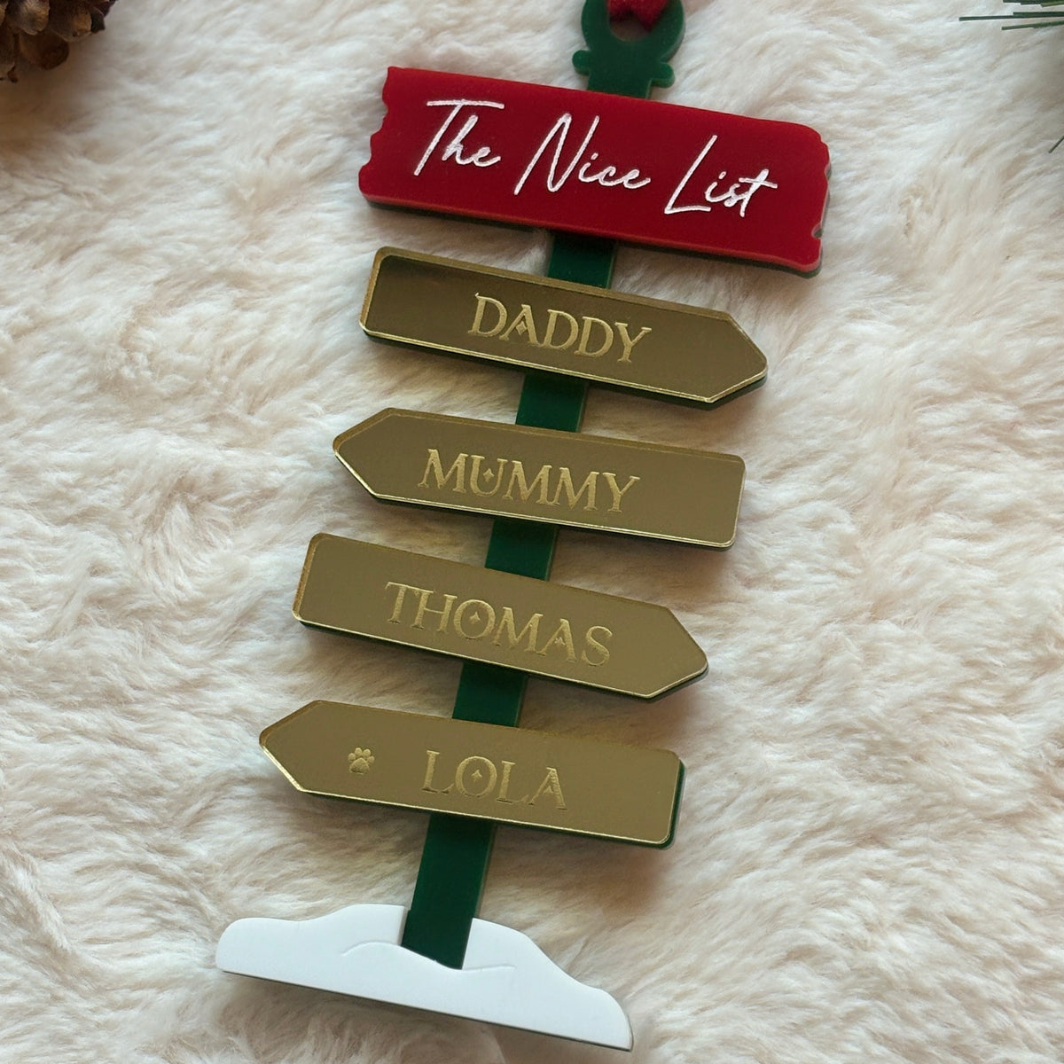 Northpole Signpost Ornament
