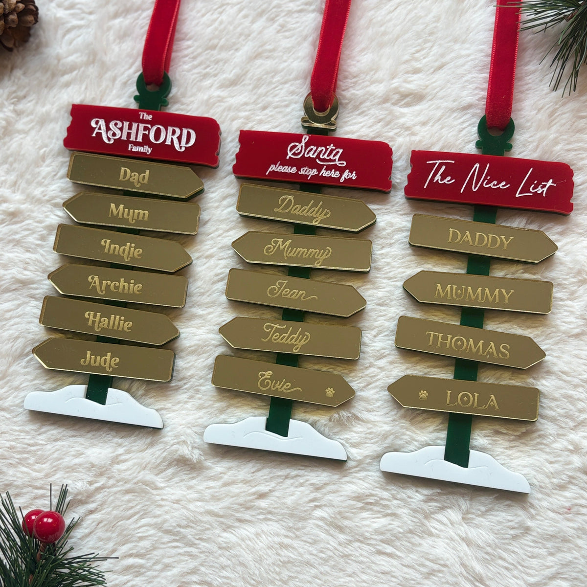 Northpole Signpost Ornament