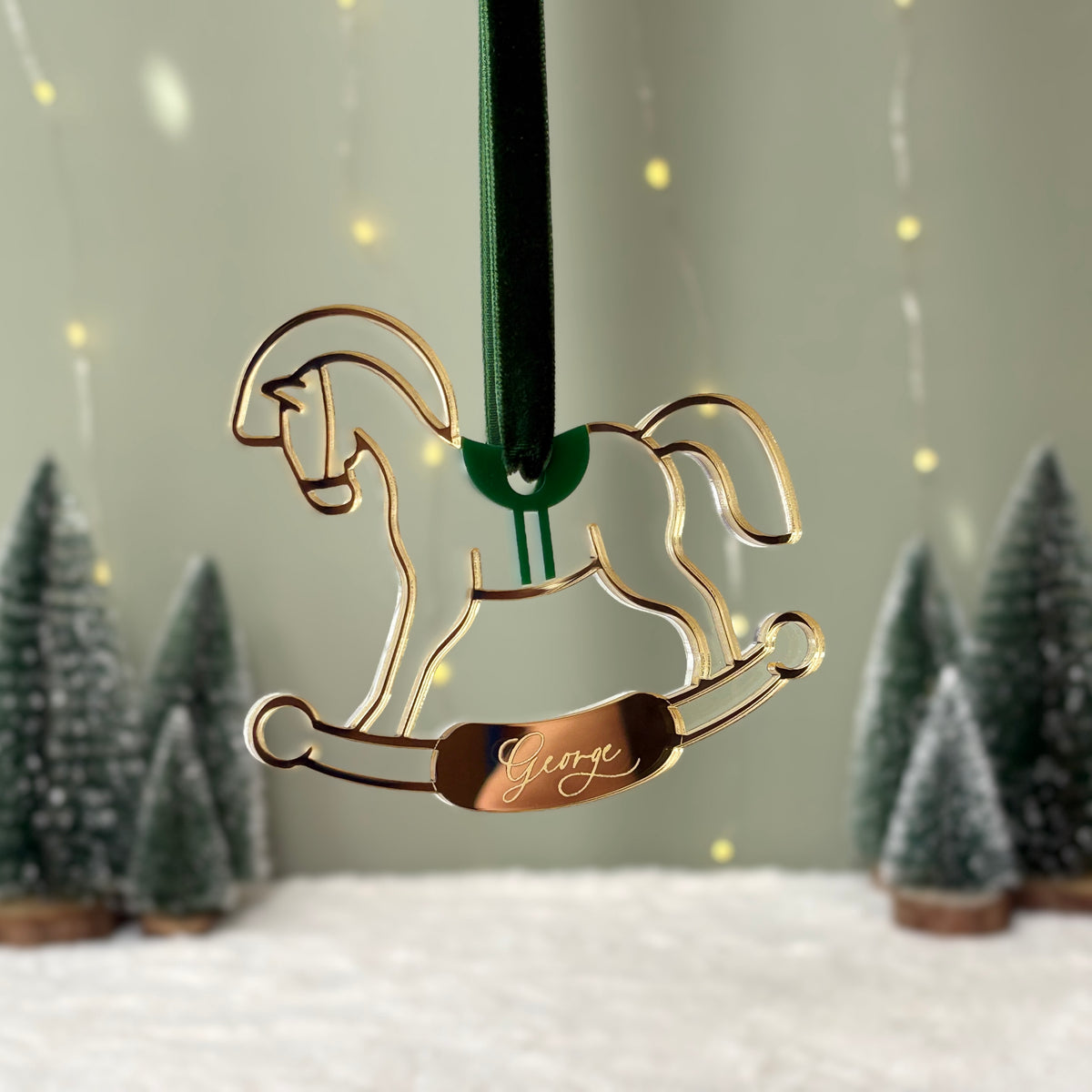 Rocking Horse Personalised Name Ornament