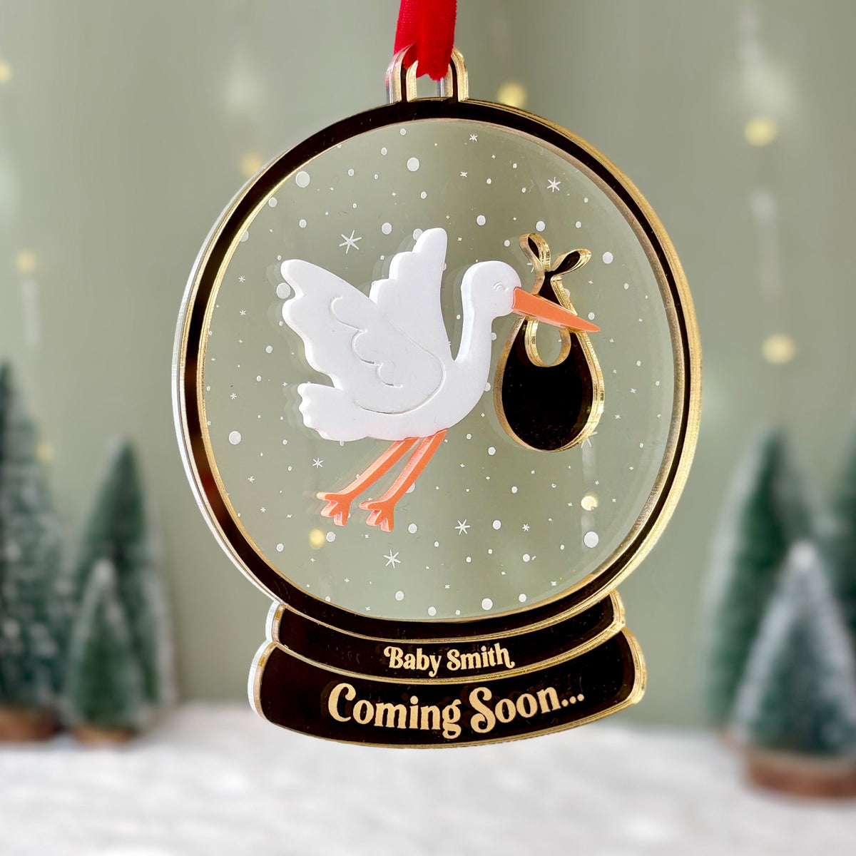 Baby Arrival Stork Ornament