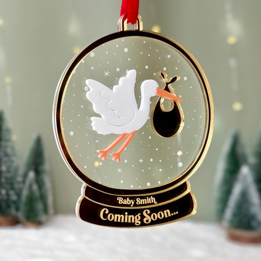 Baby Arrival Stork Ornament