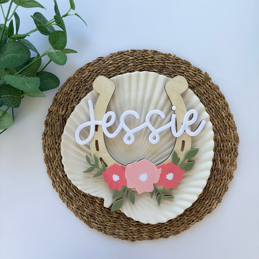 Horseshoe Sign with Name