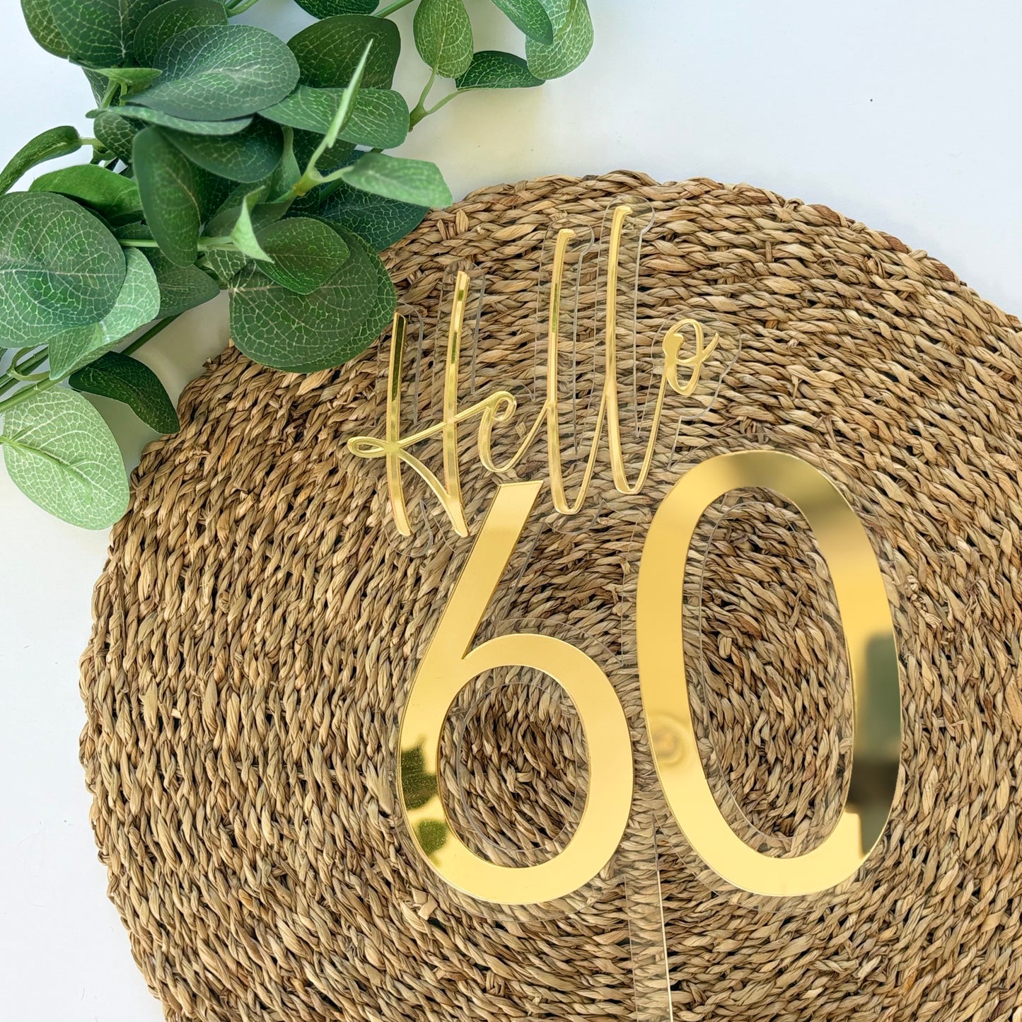 Hello...Number Cake Topper