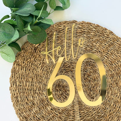Hello...Number Cake Topper