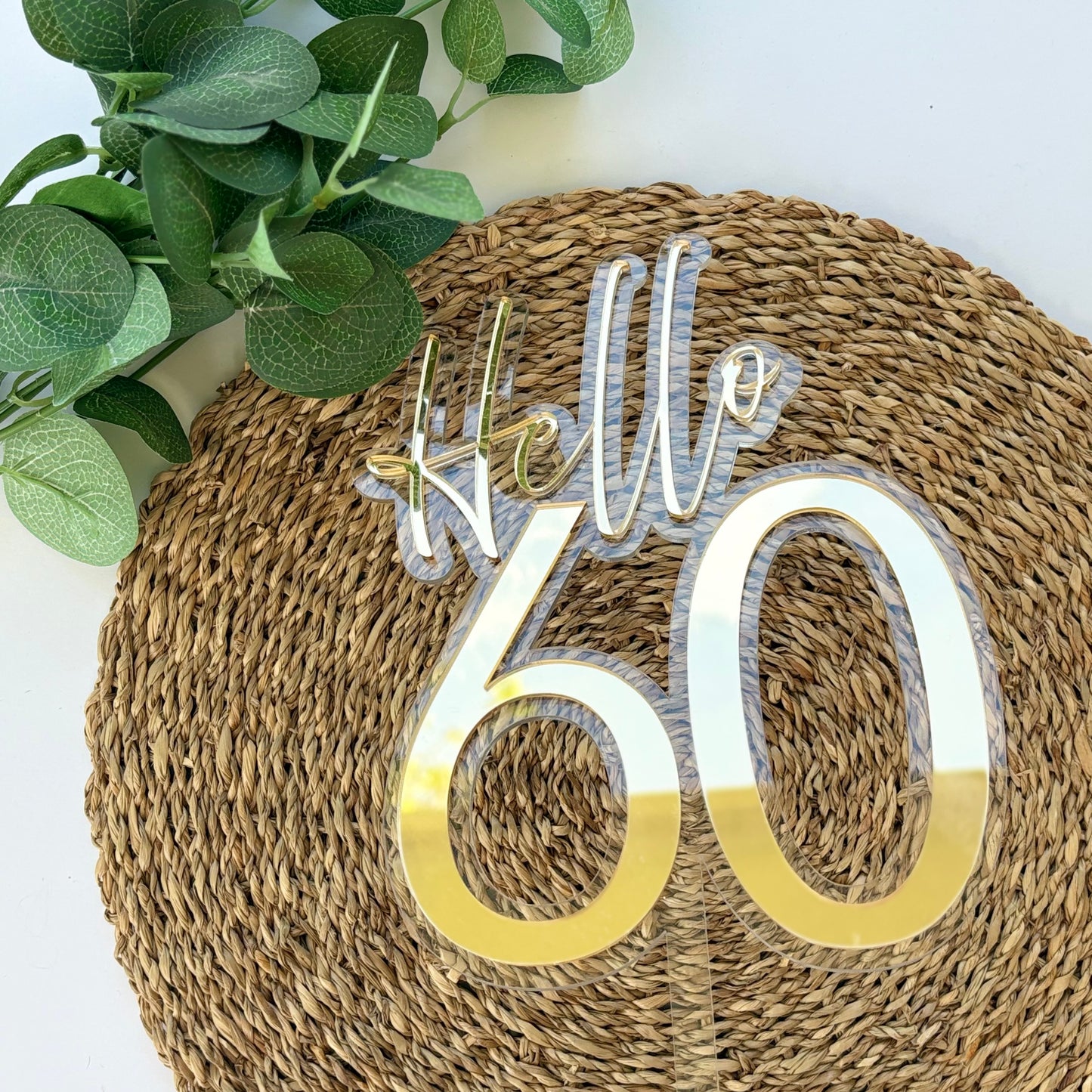 Hello...Number Cake Topper