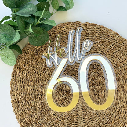 Hello...Number Cake Topper