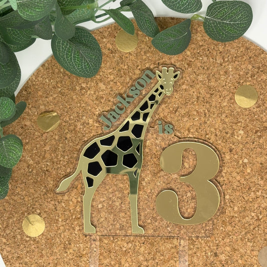 Giraffe Birthday Cake Topper