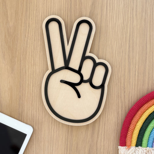 Peace Hand Gesture Wall Art