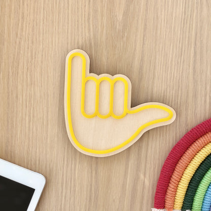 Shaka  Hand Gesture Wall Art