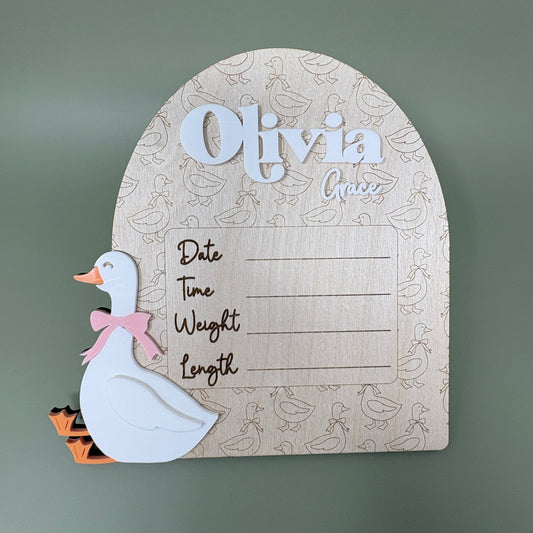 Set of 3 Goose Baby Signs