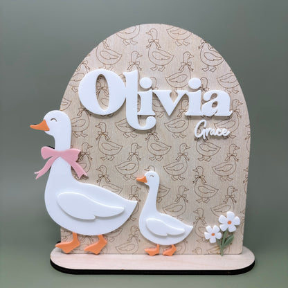 Set of 3 Goose Baby Signs