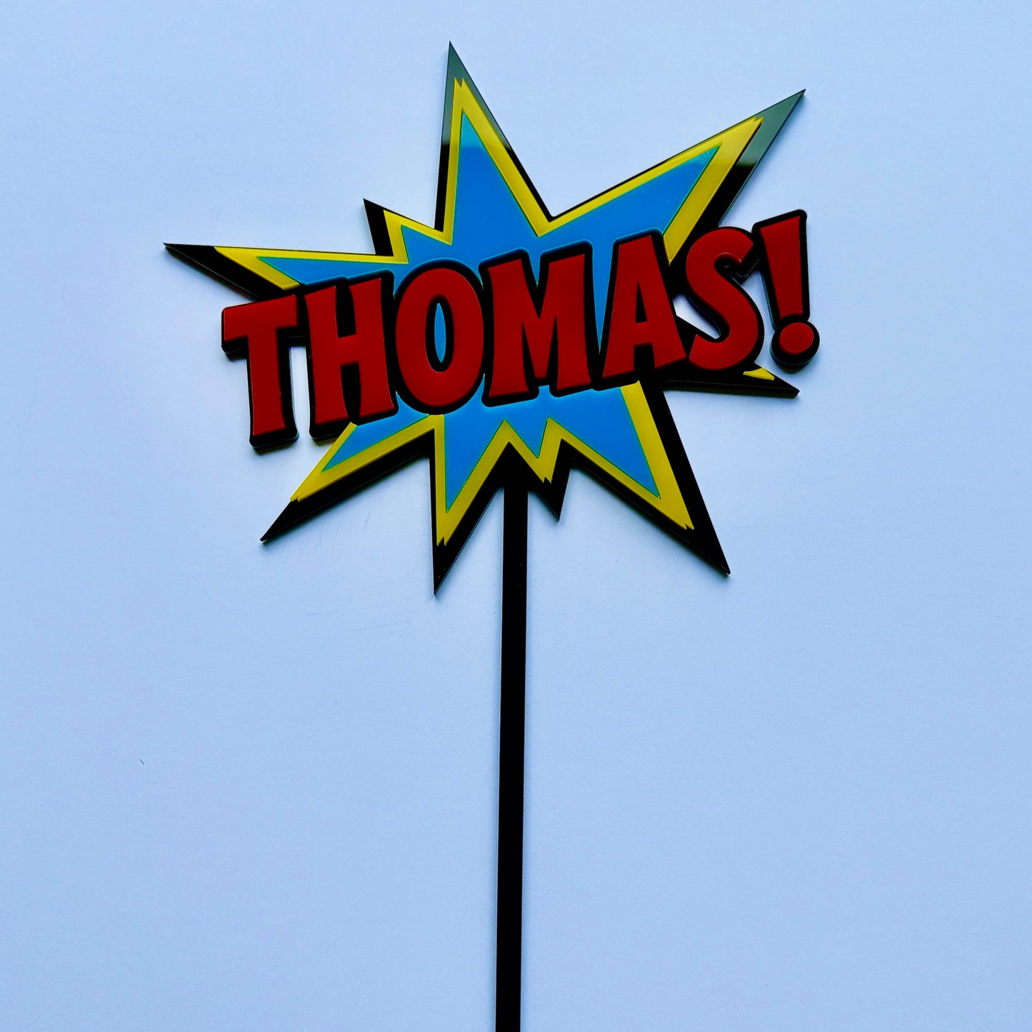 Comic Action Cake Topper