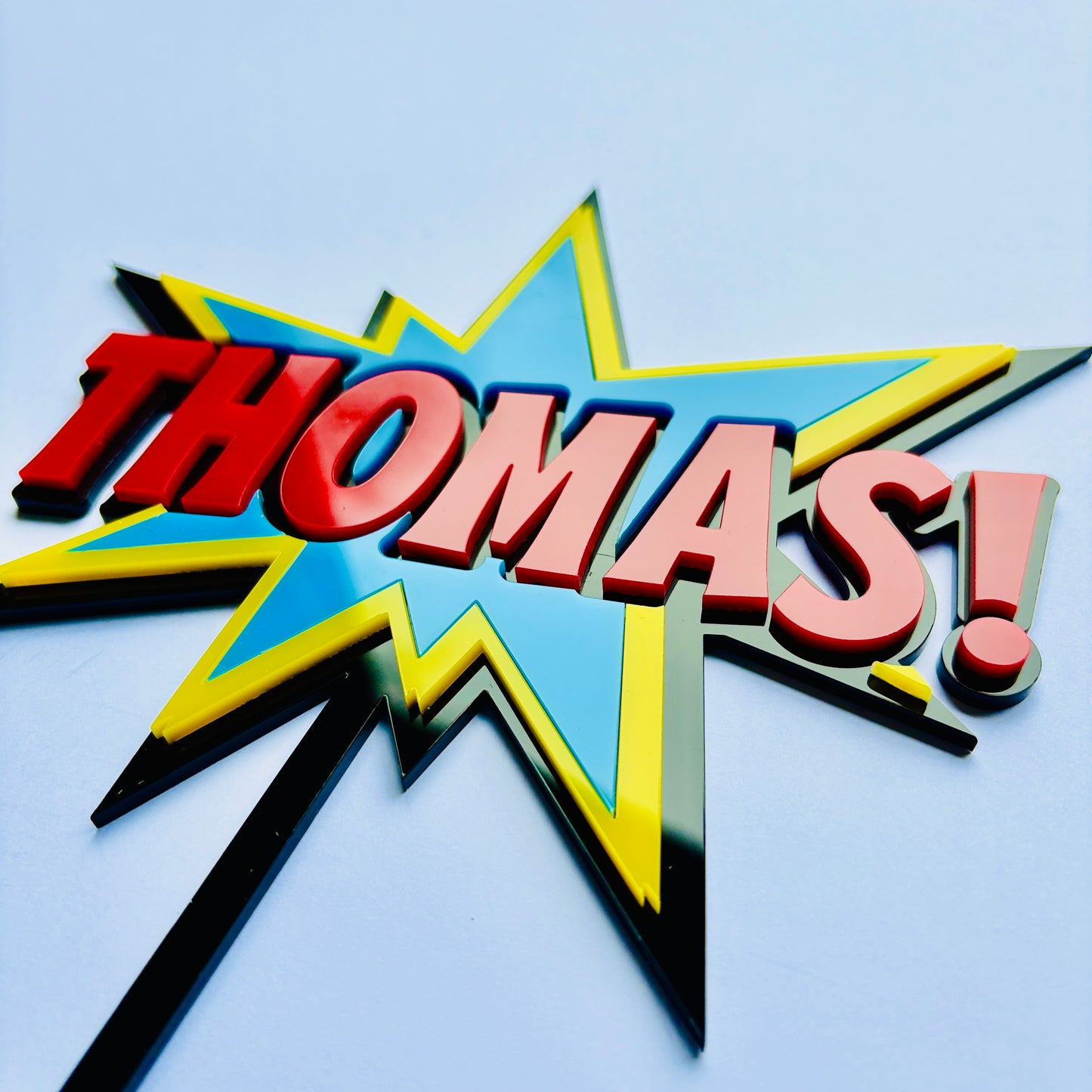 Comic Action Cake Topper