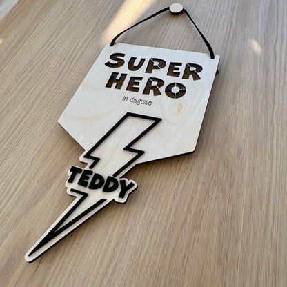 Superhero in Disguise Flag- Personalised