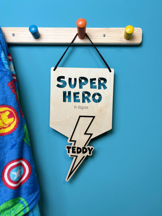 Superhero in Disguise Flag- Personalised