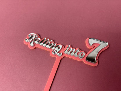 Roller Skate Birthday Cake Topper
