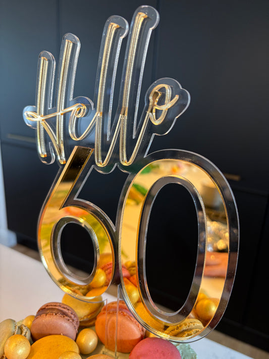 Hello...Number Cake Topper