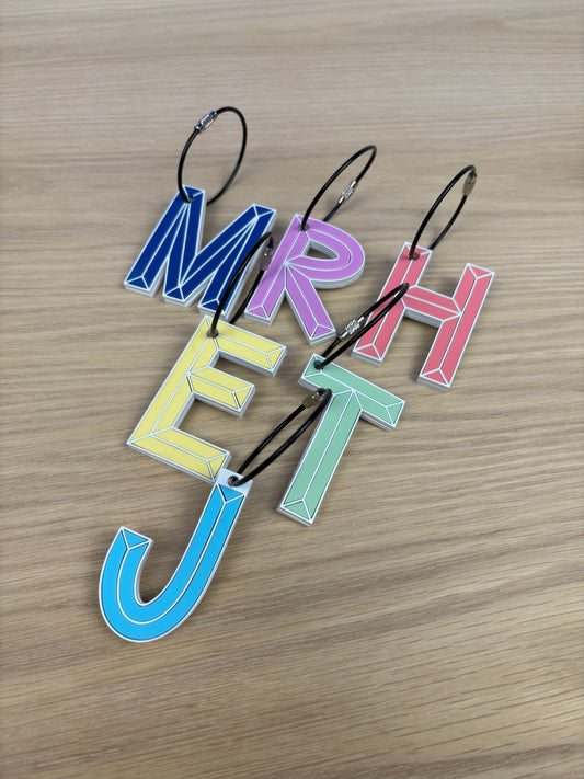 Geometric Initials Keyring