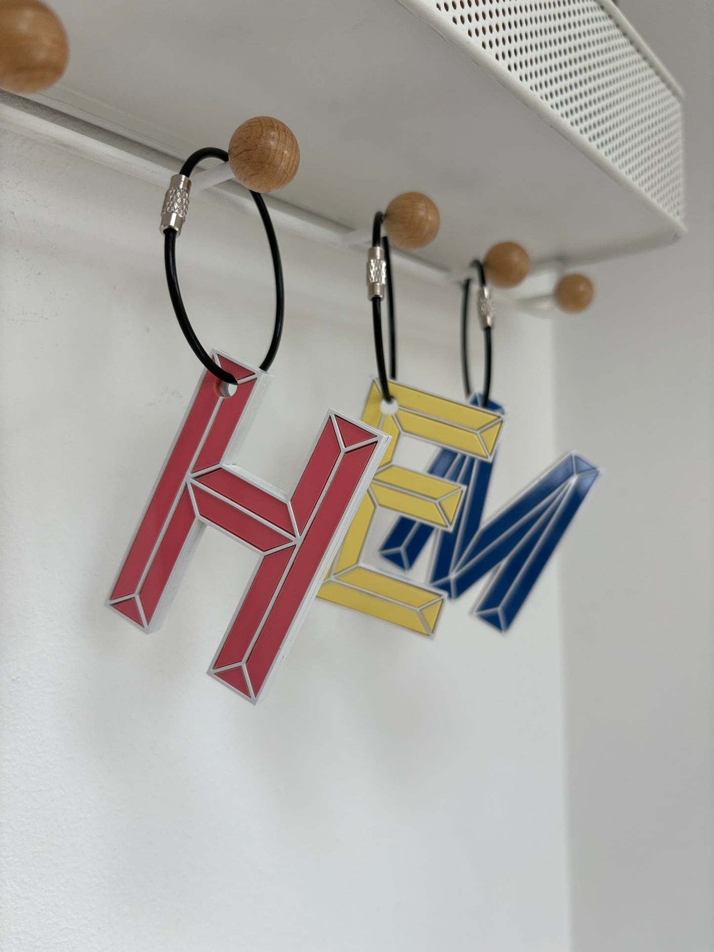 Geometric Initials Keyring