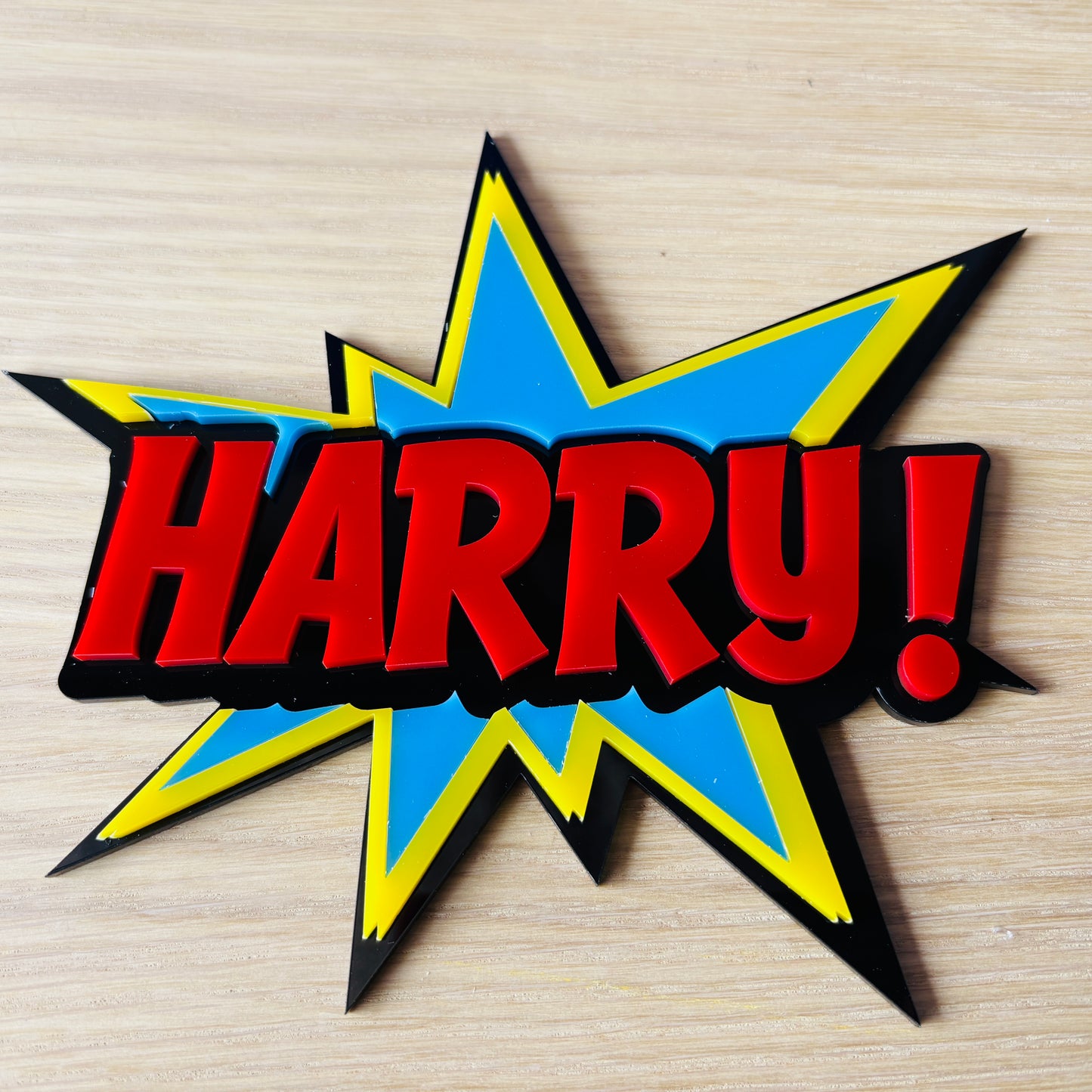 Comic Action Name Sign
