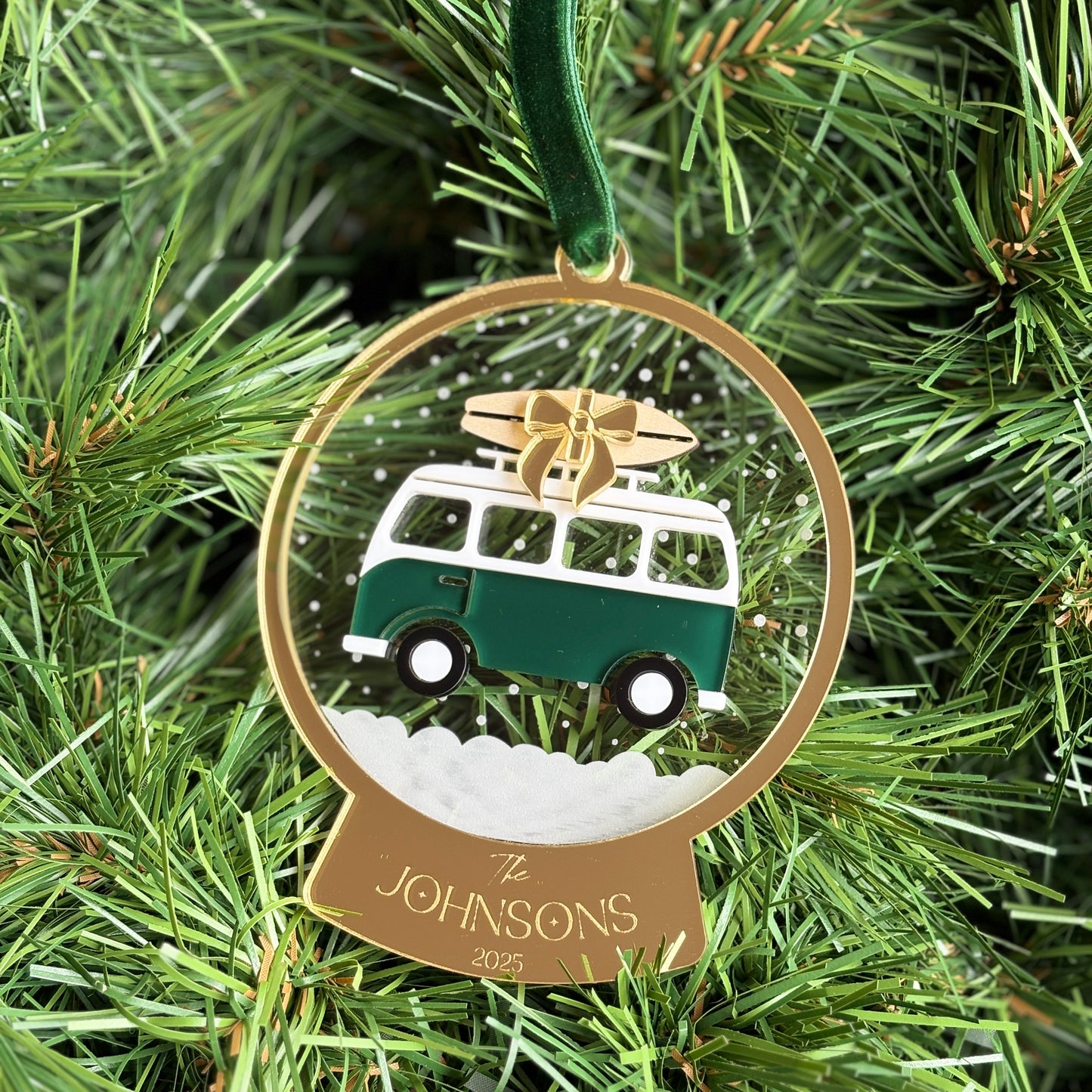 Camper Van Snow Globe