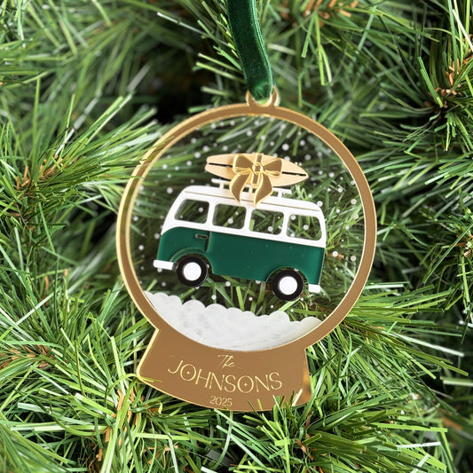 Camper Van Snow Globe