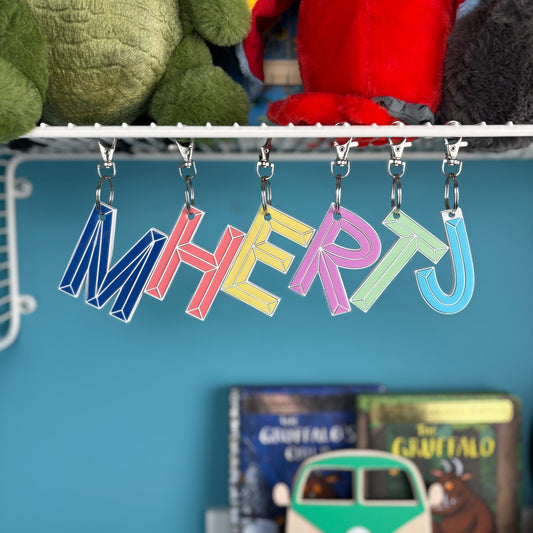 Geometric Initials Keyring