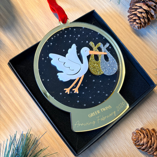 Baby Arrival Stork Decoration
