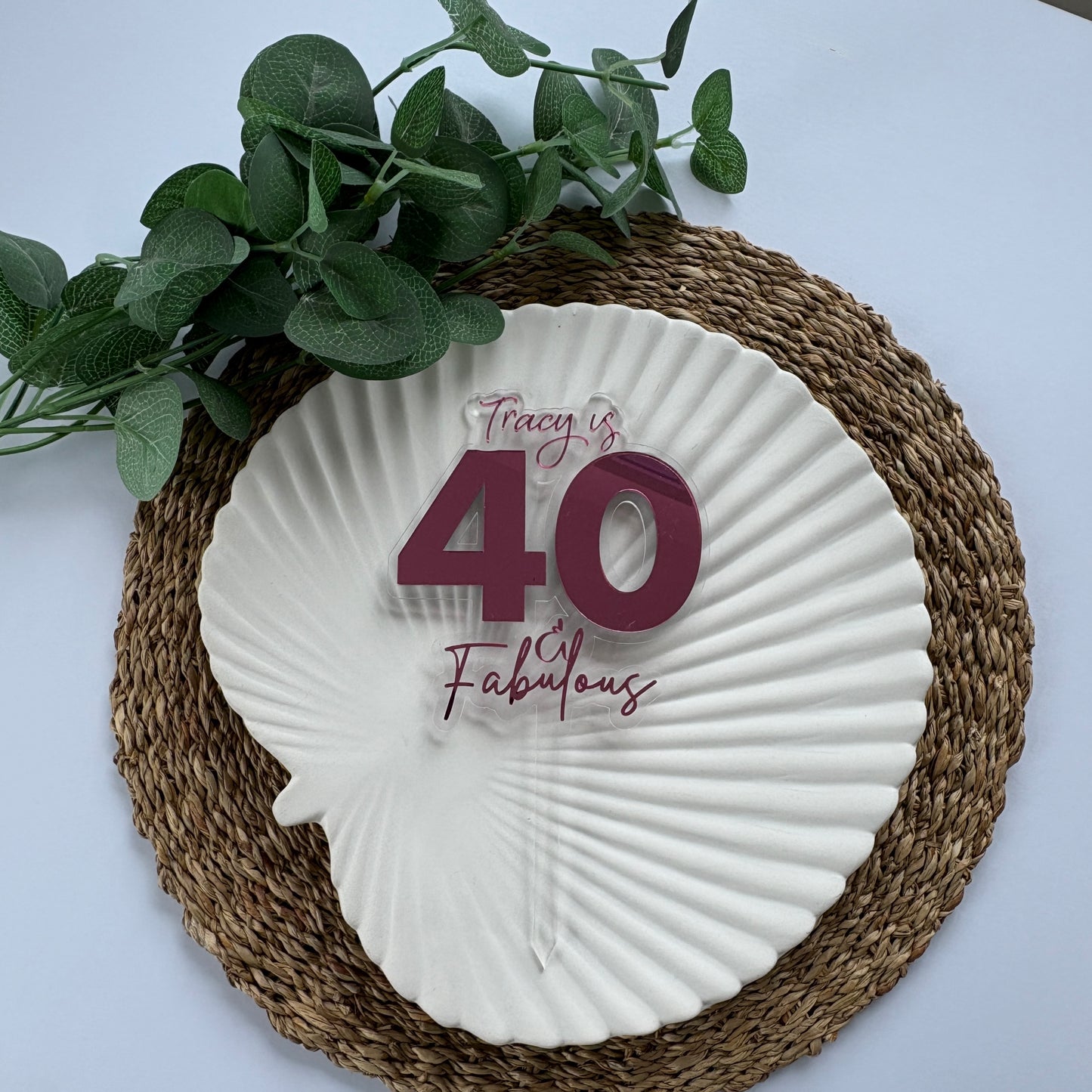 Name & Number..is Fabulous Cake Topper