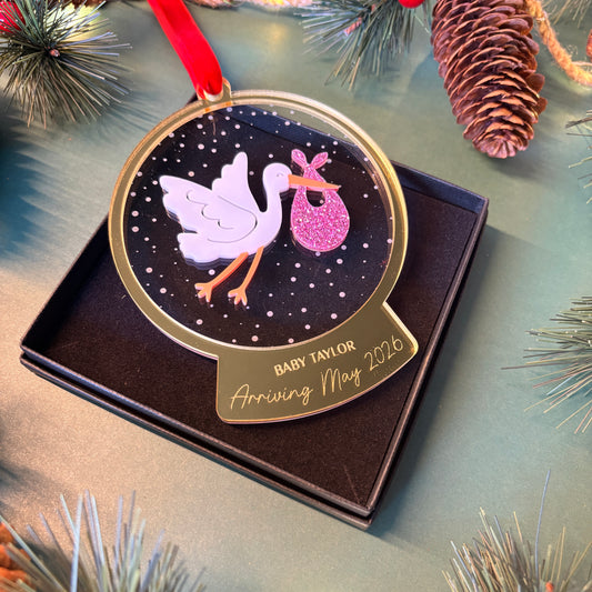 Baby Arrival Stork Decoration