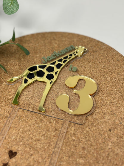 Giraffe Birthday Cake Topper