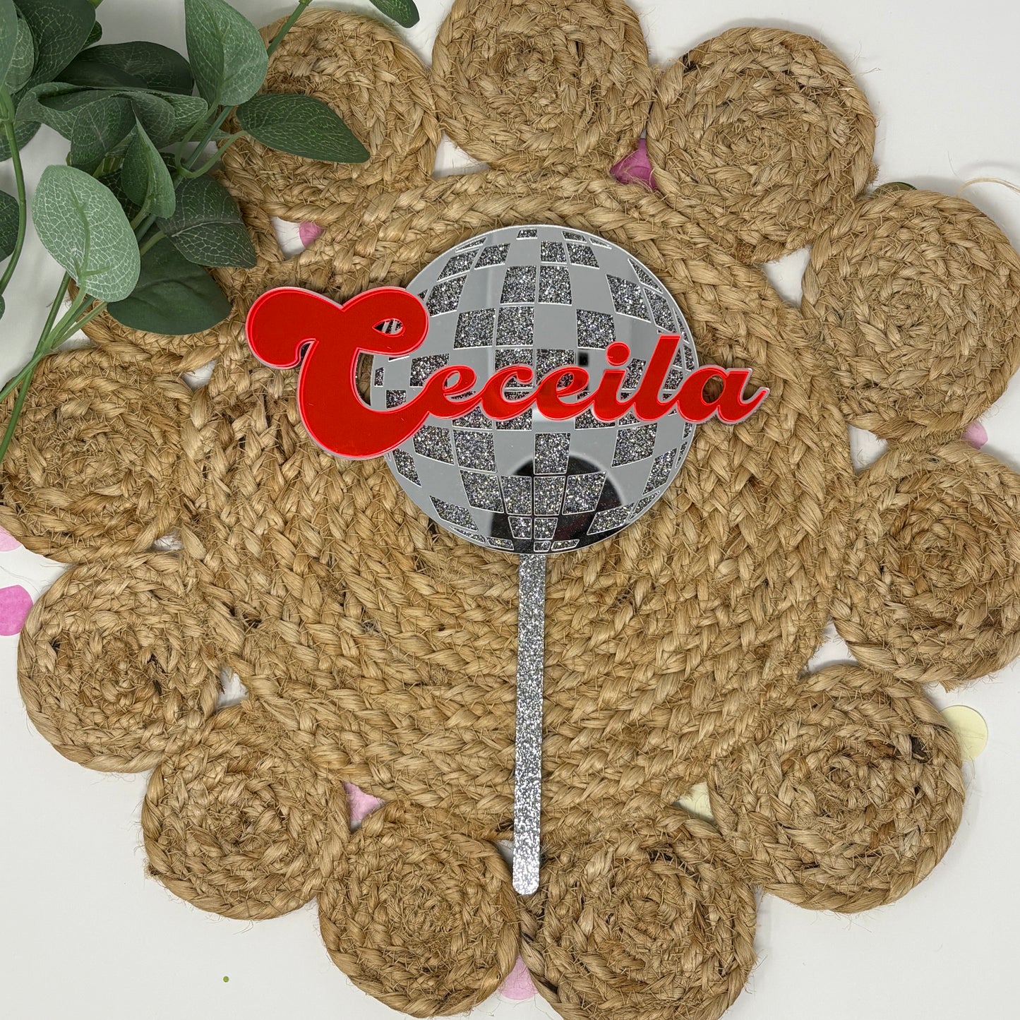 Disco Ball Cake Topper
