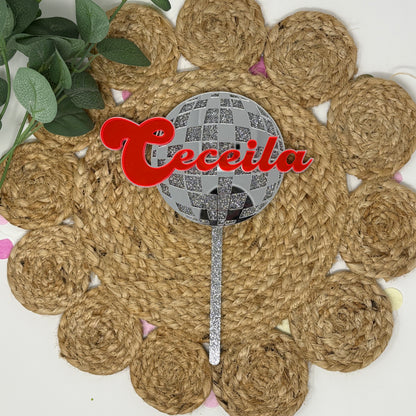 Disco Ball Cake Topper