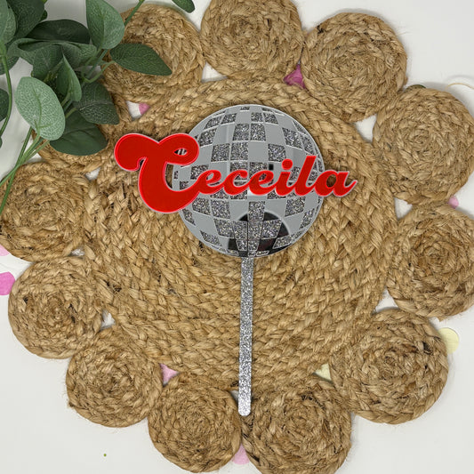 Disco Ball Cake Topper