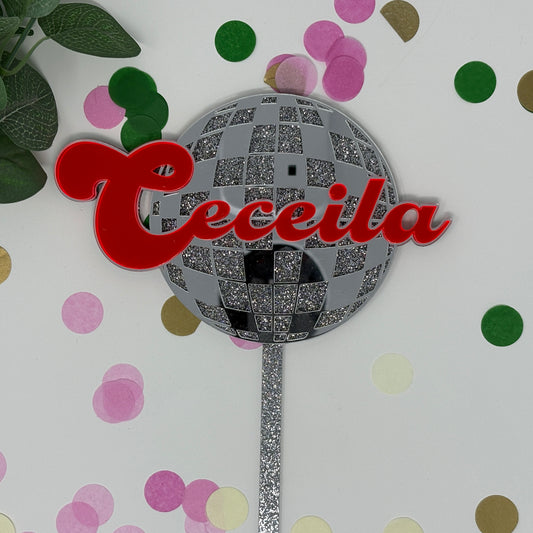 Disco Ball Cake Topper