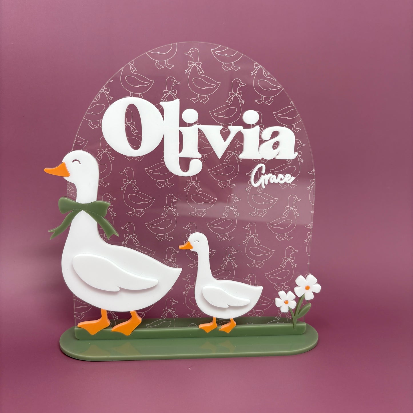 Goose Name Sign Clear
