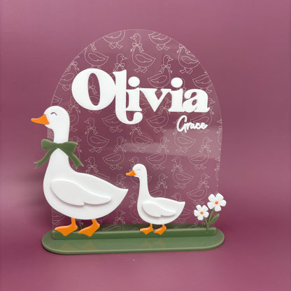 Goose Name Sign Clear